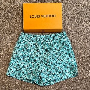 Louis Vuitton  Teal Monogram Swim Shorts
